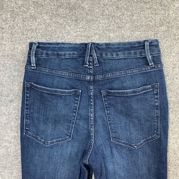 Good American Jeans Womens 4 Denim Stretch Good Legs Raw Chewed Hem Super Skinny - Picture 10 of 13